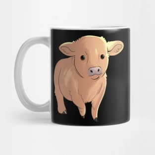 fluffy baby highland cow Mug